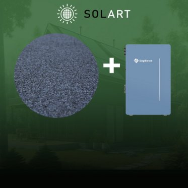 Solcelleanlæg på tagpap med batteri 