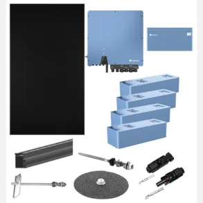 Komplet 7,74 KWp Solplanet Solcelleanlg til tagpap med 7,68 KWh batteri 