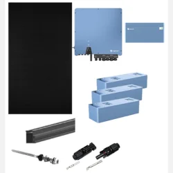 Komplet 6 KWp Solplanet solcelleanl�g til eternittag med 7,68 KWh batteri 