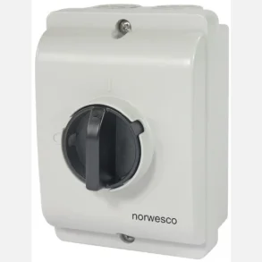 Sikkerhedsafbryder 25A 3P+N+PE IP65, med frontgreb.